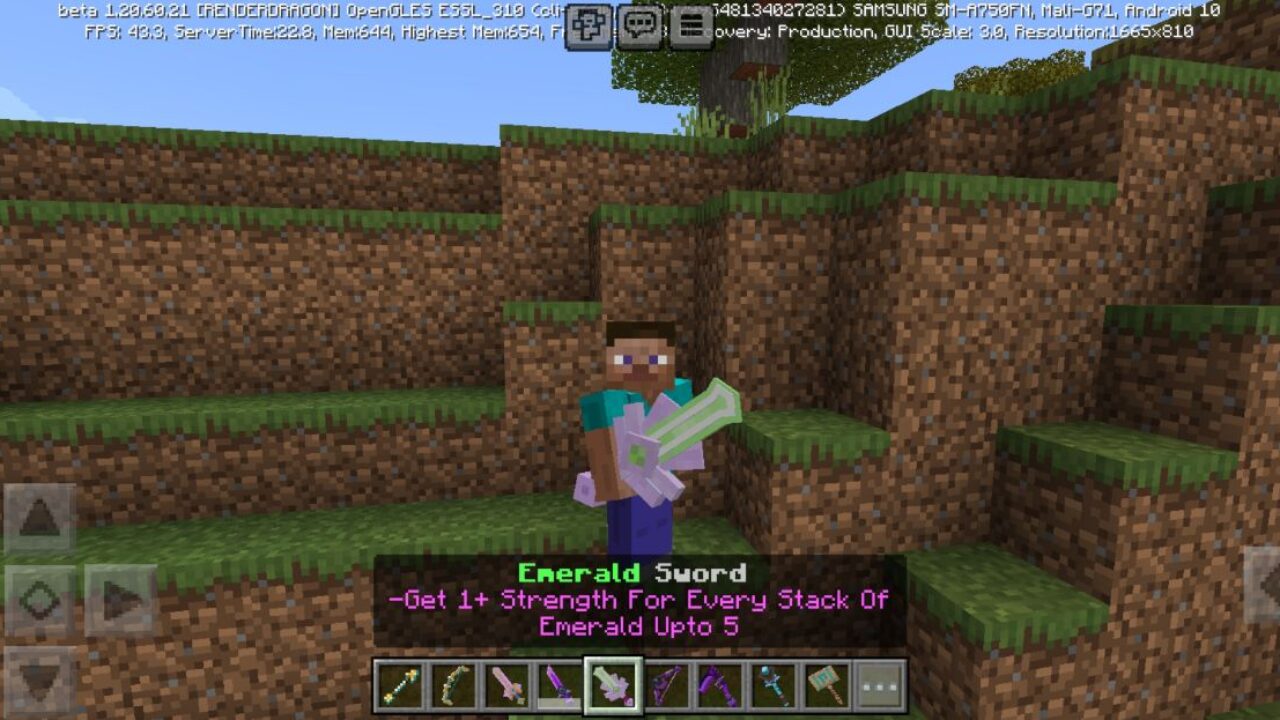 Sword from Speed Silver Mod for Minecraft PE