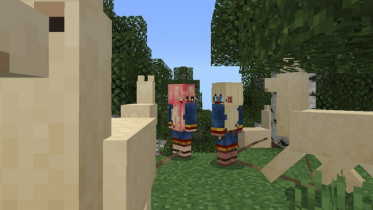 Wandering Traders from Talking Villagers Texture Pack for Minecraft PE