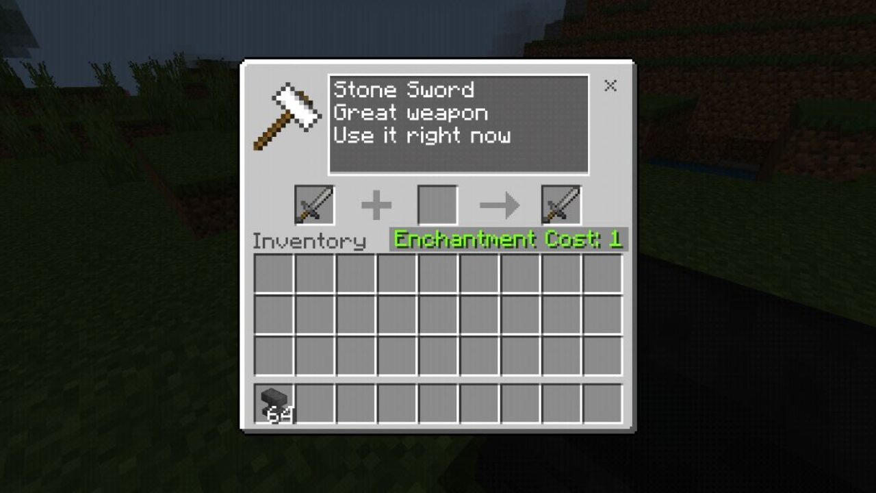 Abilities from Name Items Mod for Minecraft PE