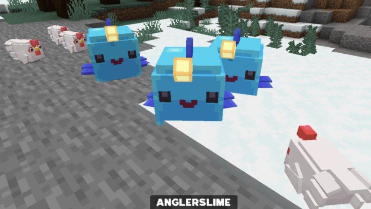 Anglerslime from Slime Rancher Mod for Minecraft PE