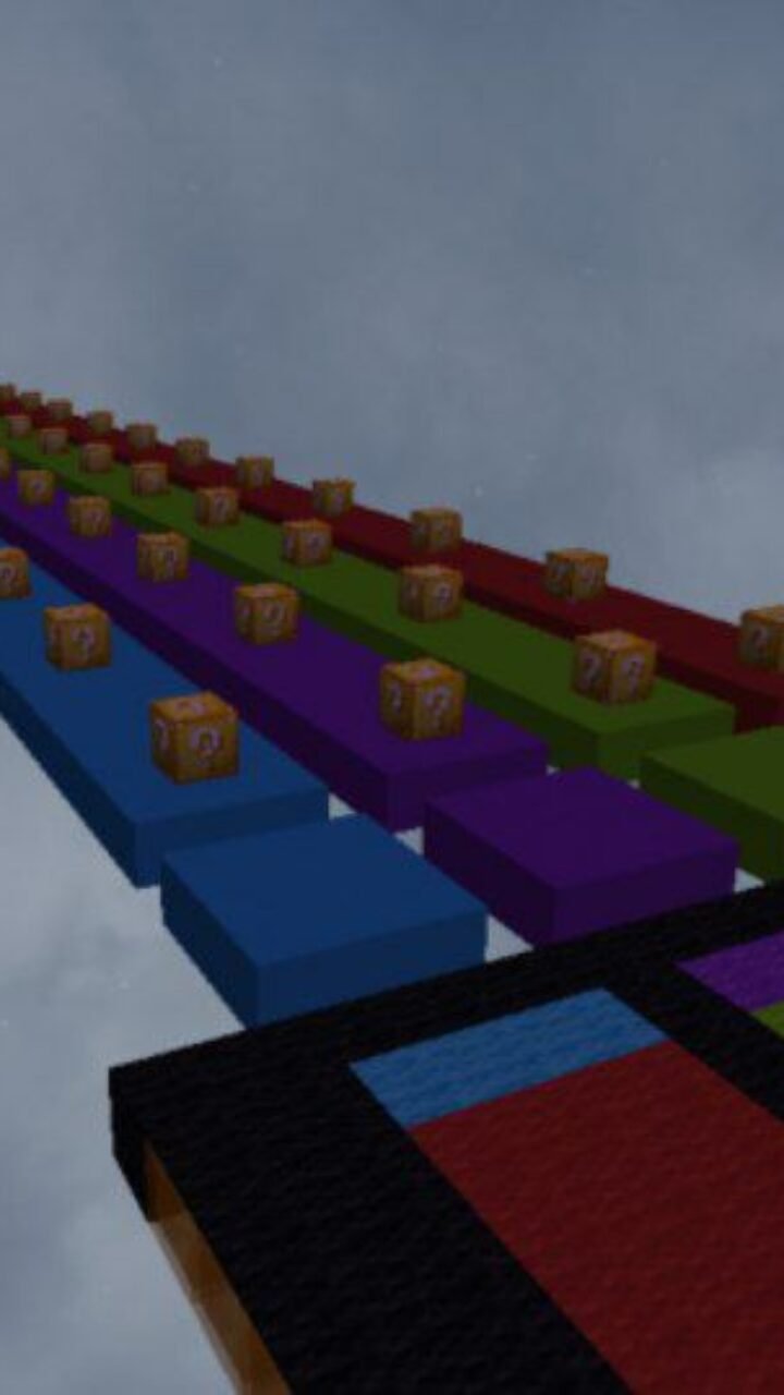 Bridge from Lucky Block Race Map for Minecraft PE