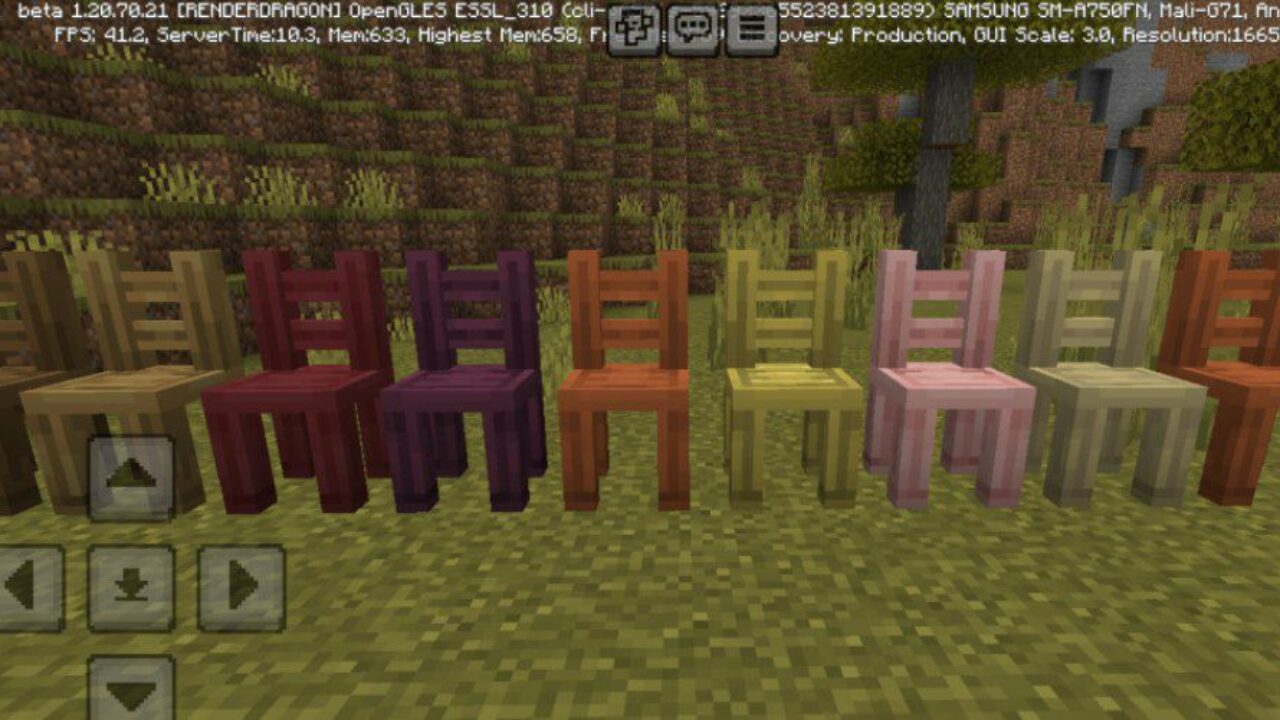 Chairs from DecoDrop Mod for Minecraft PE