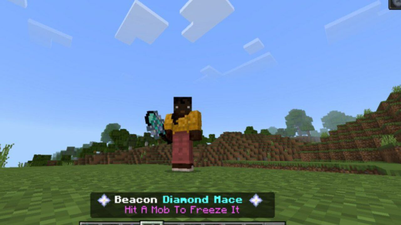 Diamond Mace from Weapon Combiner Mod for Minecraft PE