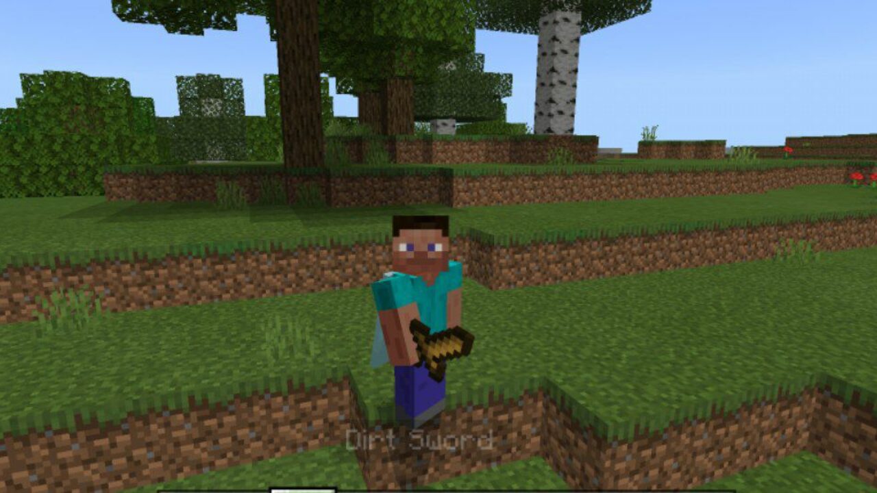 Dirt Sword from Silver Mod for Minecraft PE