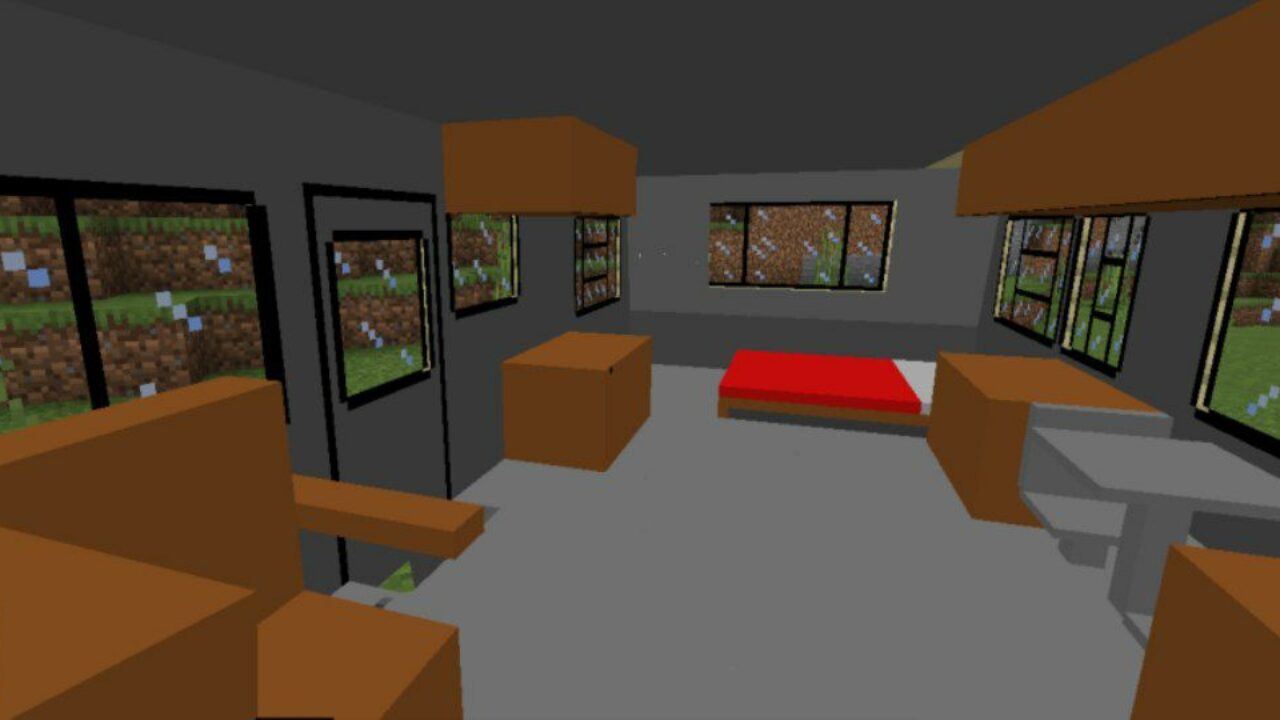 Inside from Mobile Home Mod for Minecraft PE