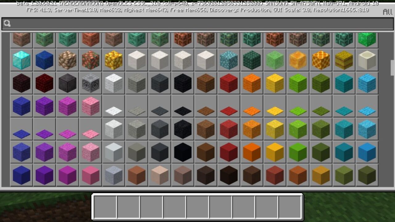 Inventory from Circular Hotbar Texture Pack for Minecraft PE