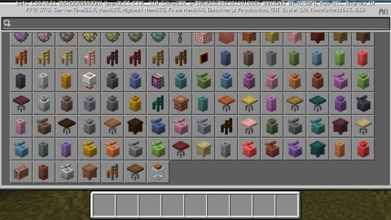 Inventory from DecoDrop Mod for Minecraft PE