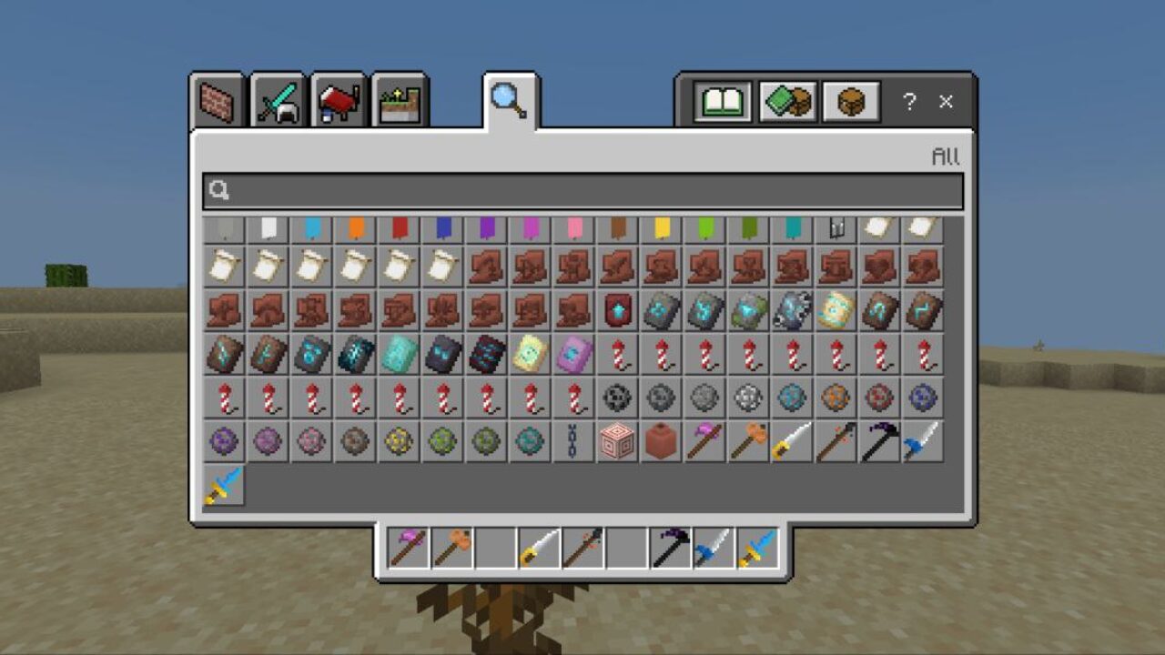 Inventory from Hyperryfts Weapon Mod for Minecraft PE