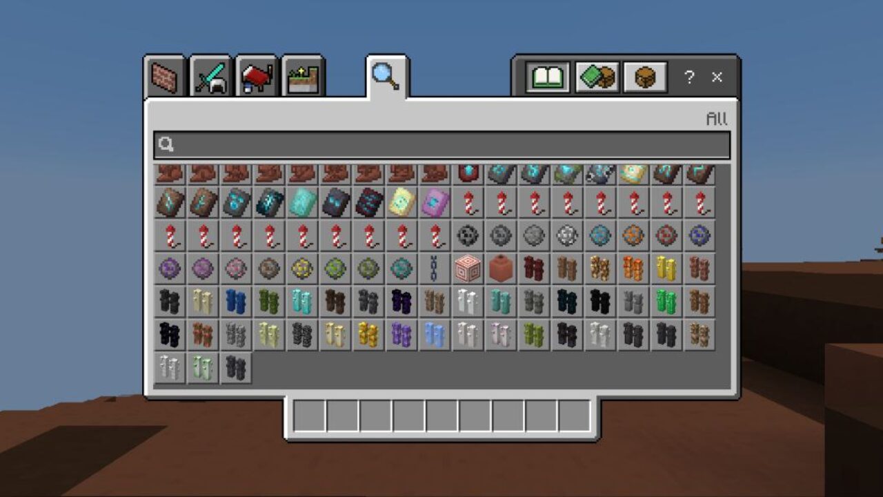 Inventory from More Fences Mod for Minecraft PE