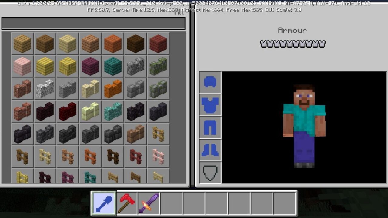 Invisible Armor from Super Items Mod for Minecraft PE