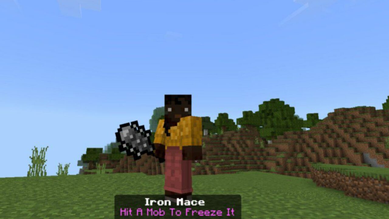 Iron Mace from Weapon Combiner Mod for Minecraft PE