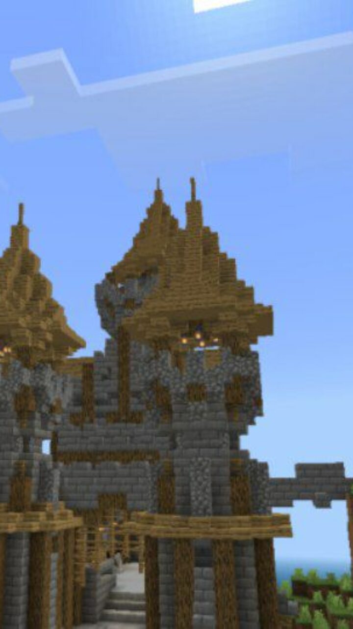 Island Castle from Two Castles Map for Minecraft PE