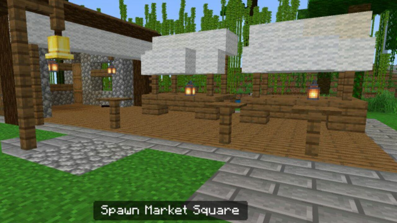 Market Square from One Click House Mod for Minecraft PE