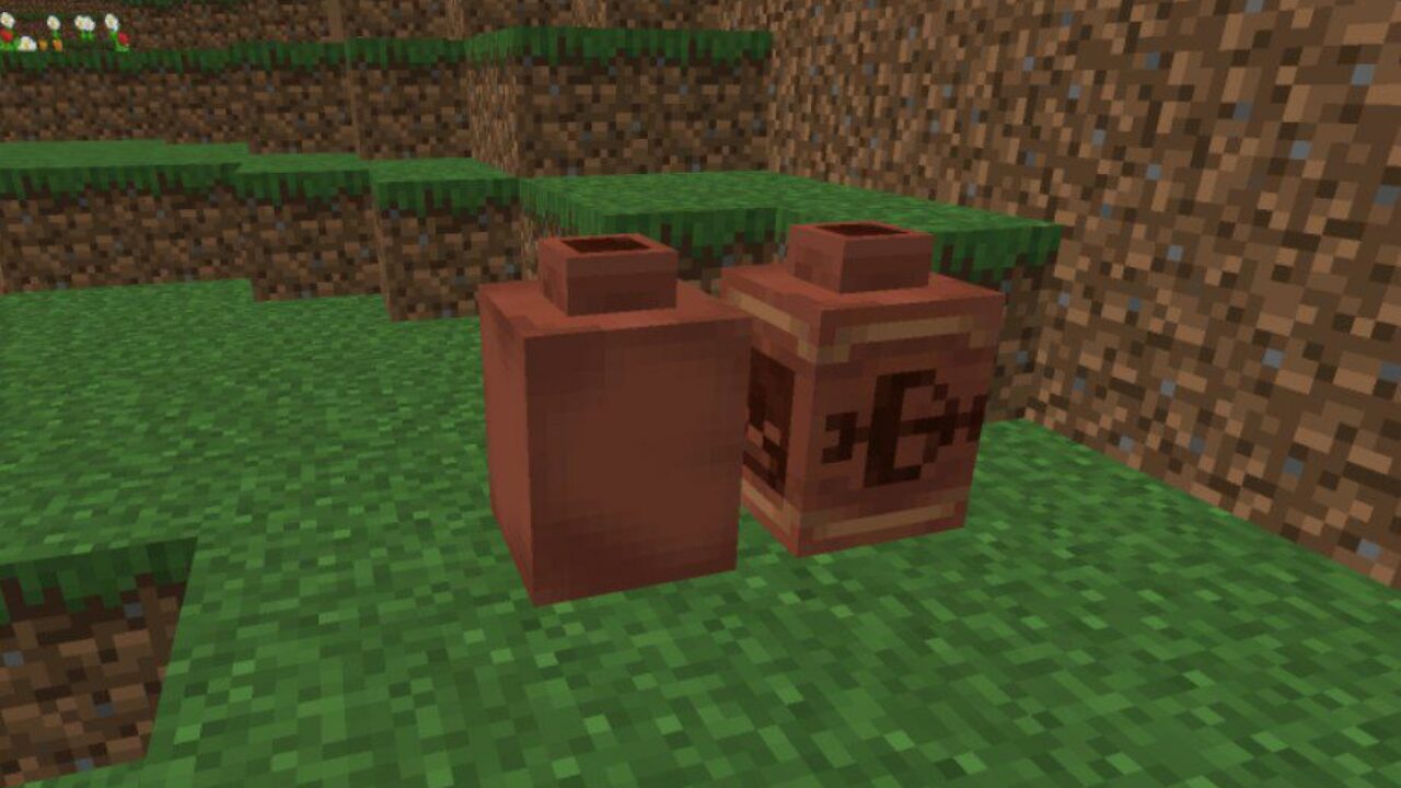 Pots from Clay Mod for Minecraft PE