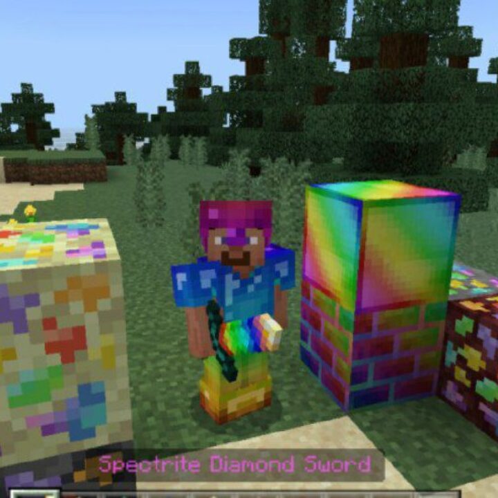 Rainbow Items Mod for Minecraft PE