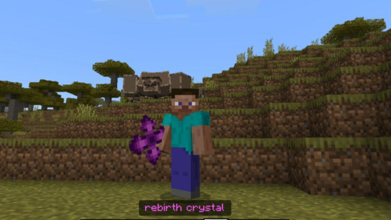 Rebirth Crystal from Golem Boss Mod for Minecraft PE