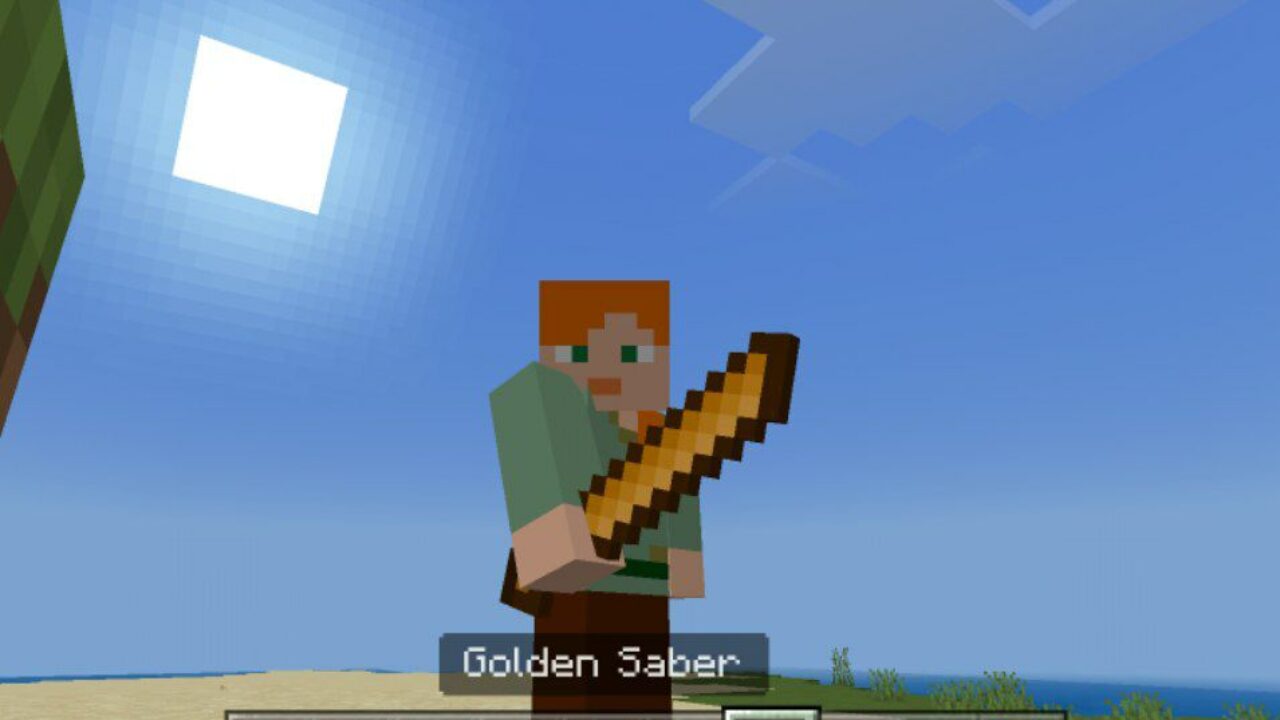 Saber from Gold Mod for Minecraft PE