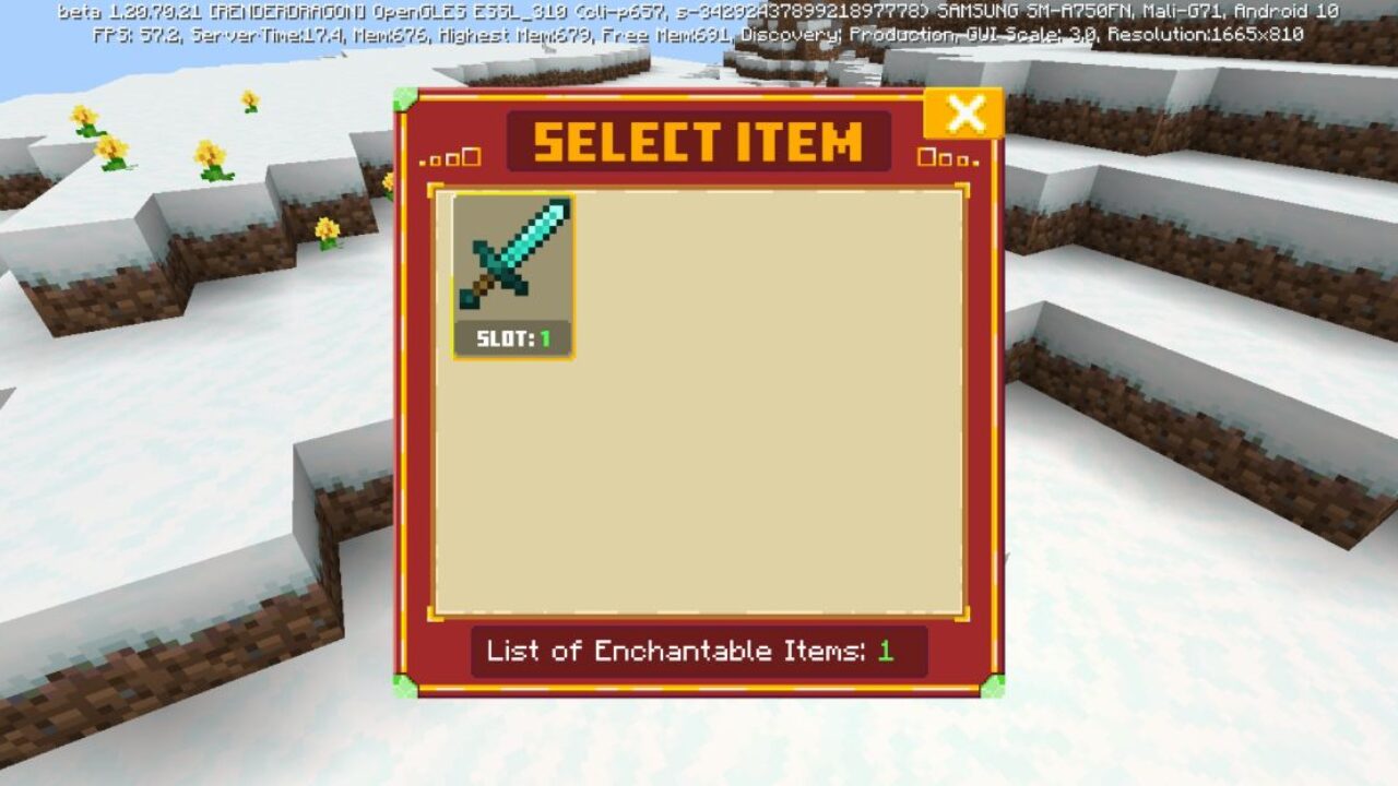 Select from Improved Enchantments Mod for Minecraft PE