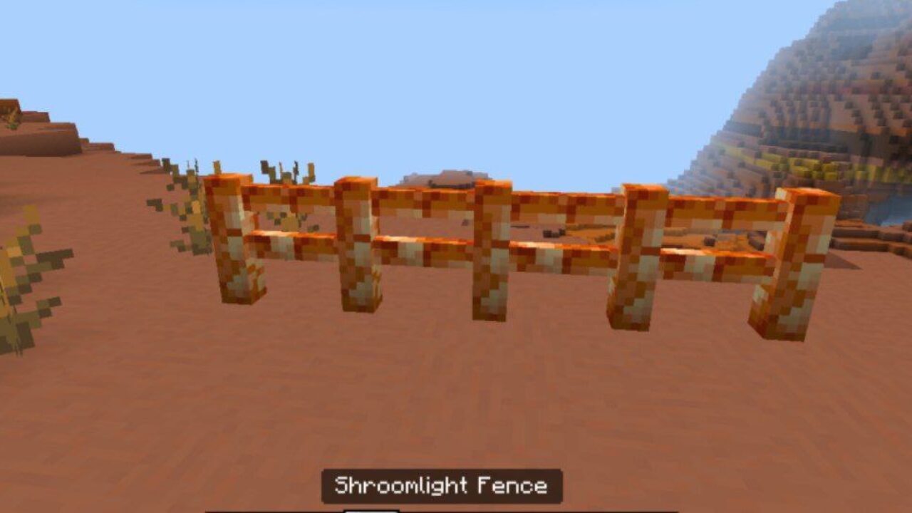 Shroomlight from More Fences Mod for Minecraft PE