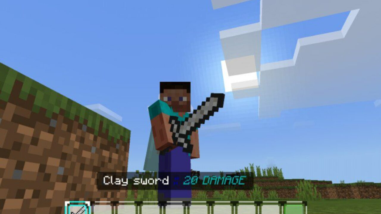 Sword from Clay Mod for Minecraft PE