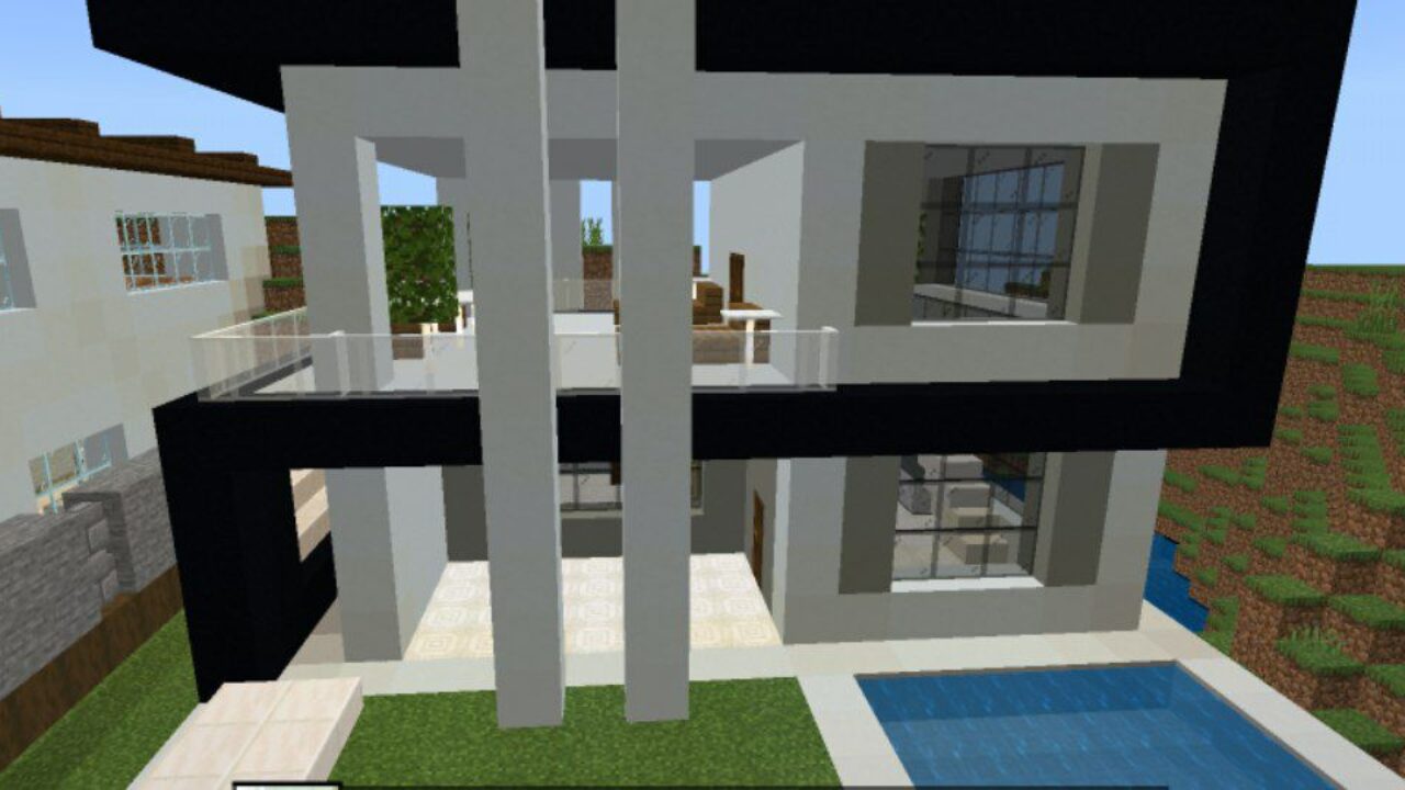 Modern Mansion from Easy House Mod for Minecraft PE