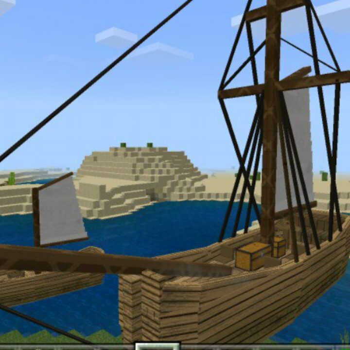 Building Ships Mod for Minecraft PE