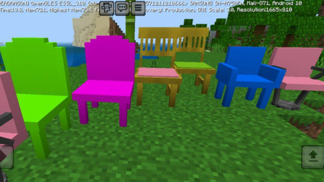 Chairs from Props Mod for Minecraft PE