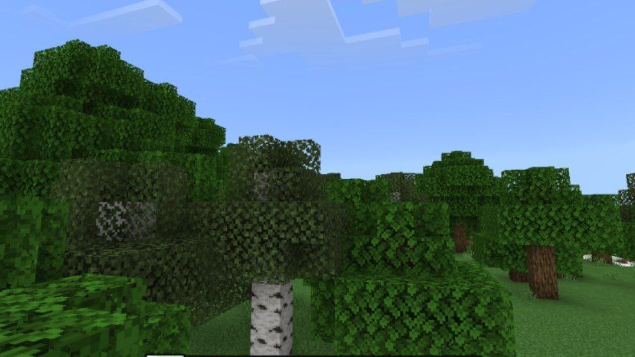 Forest from Galaxy Shader for Minecraft PE