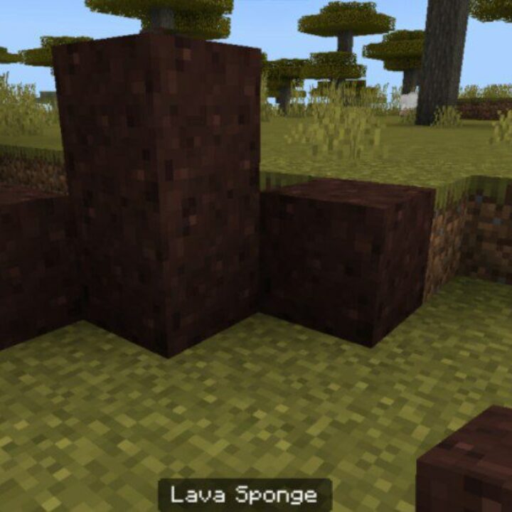 Lava Sponge Mod for Minecraft PE