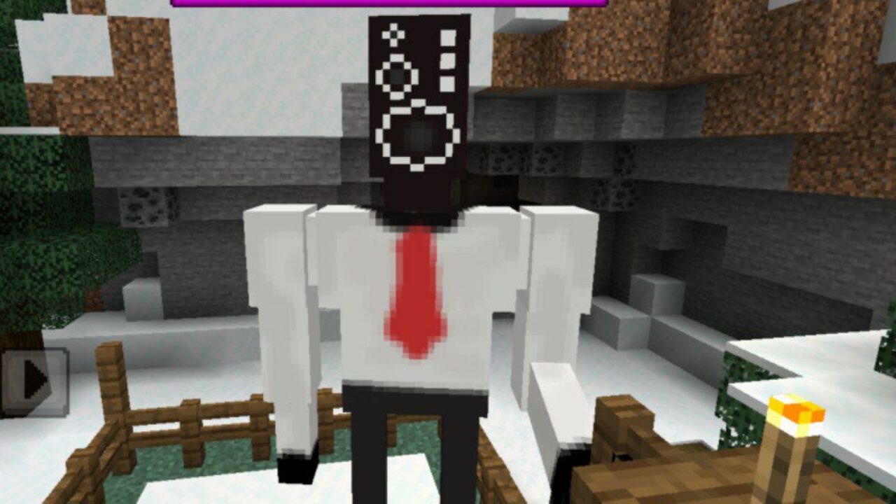 Speakerman from Skibidi Toilet 2 Mod for Minecraft PE