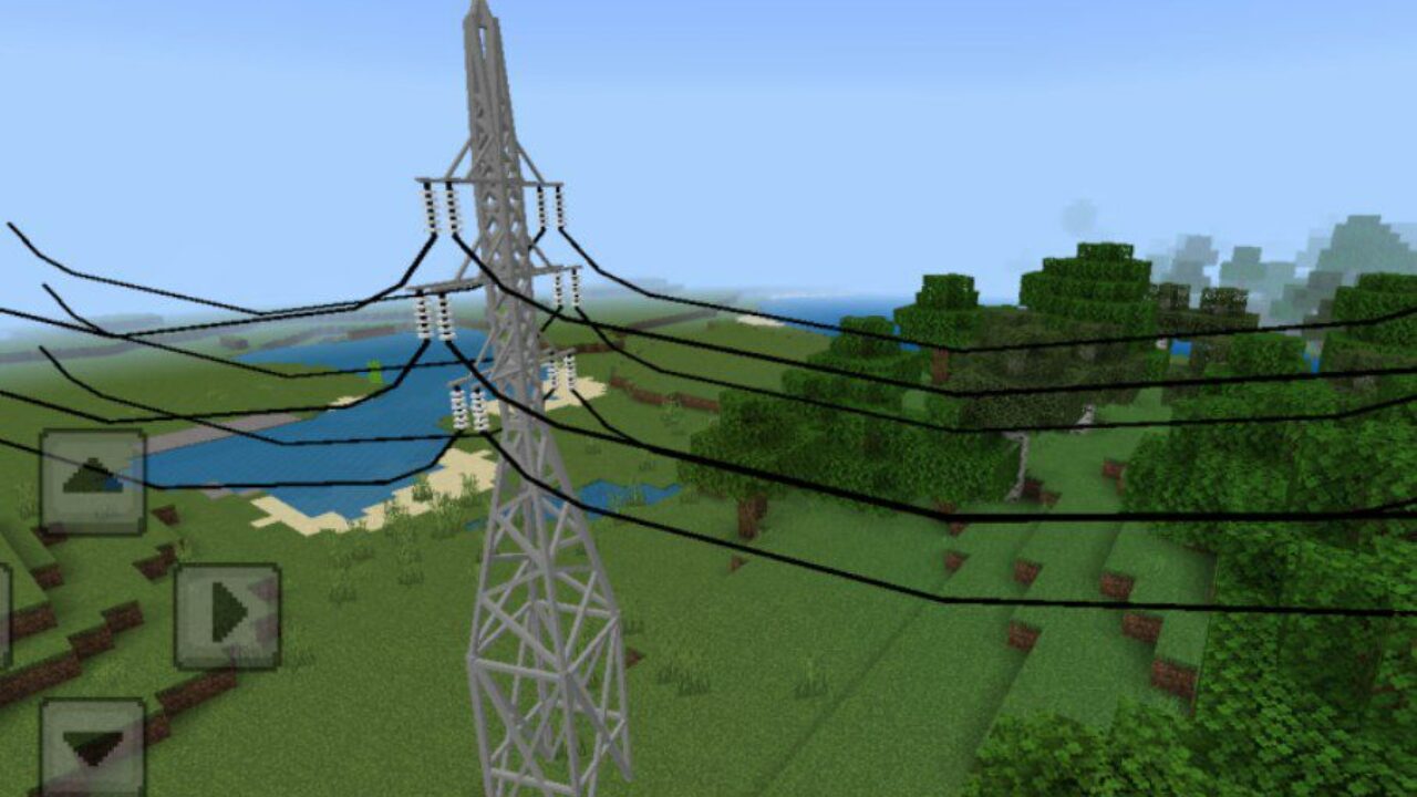 Top View from Power Lines Mod for Minecraft PE