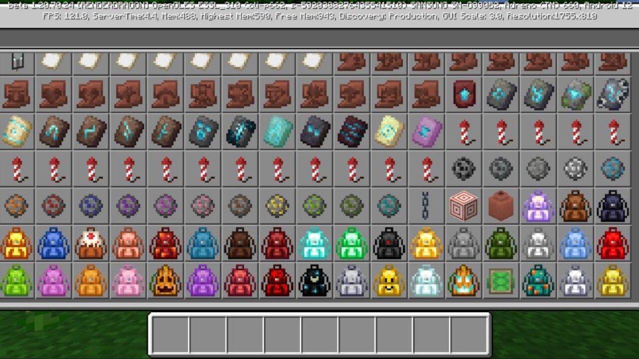 Variants from Multi Backpack Mod for Minecraft PE