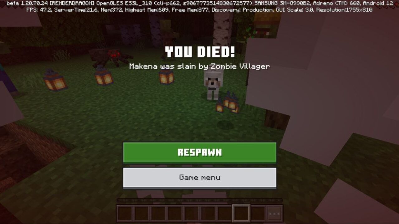 Dead from You Can Not Hide Mod for Minecraft PE