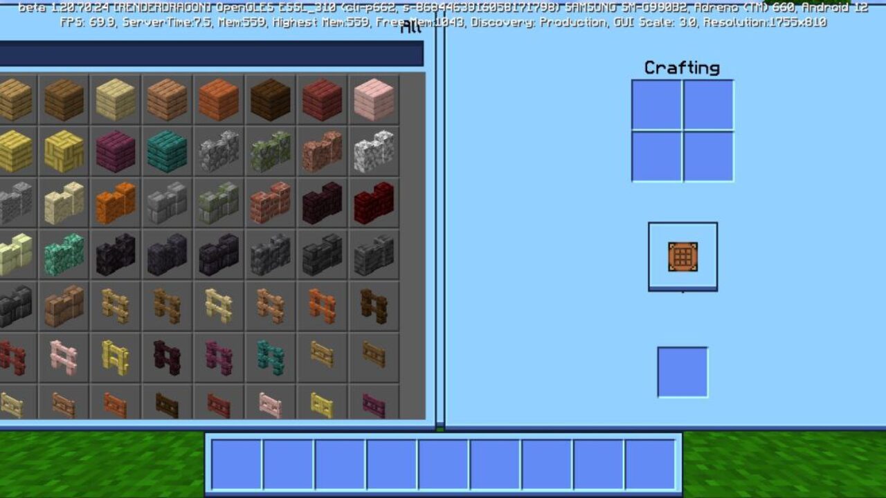 Inventory from Neo Texture Pack for Minecraft PE