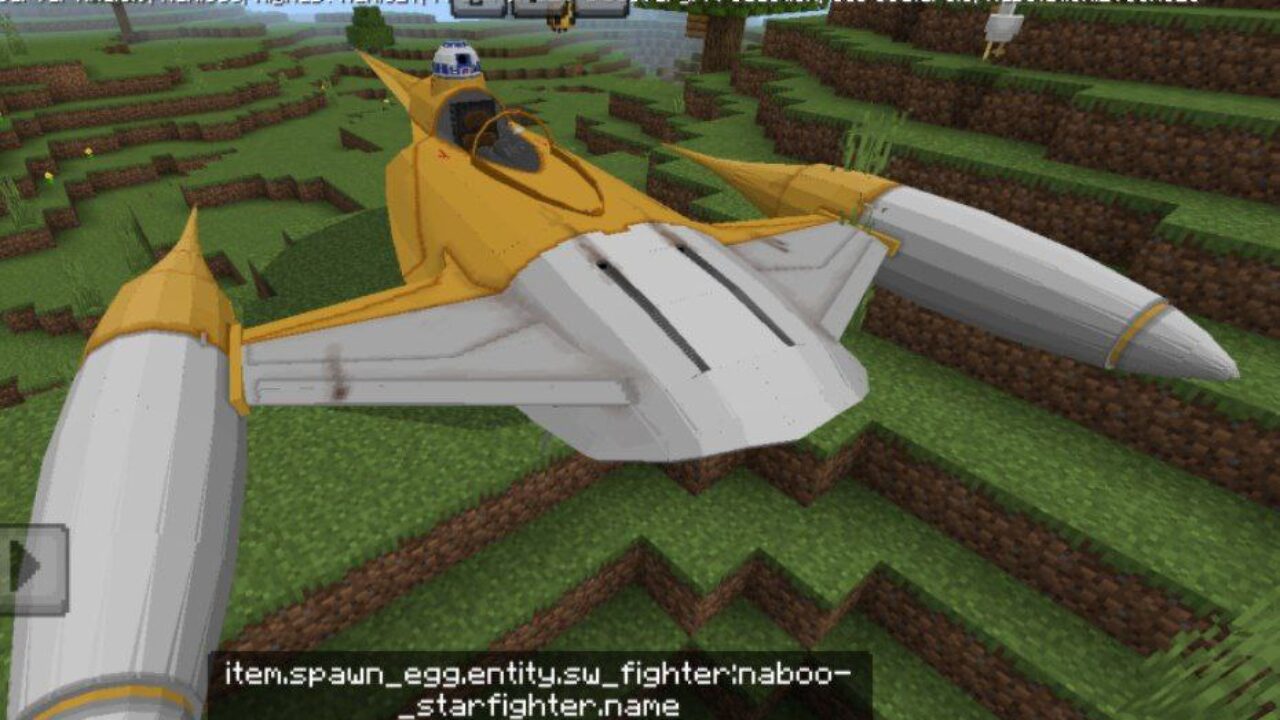 Starfighter from Star Wars Vehicle Mod for Minecraft PE