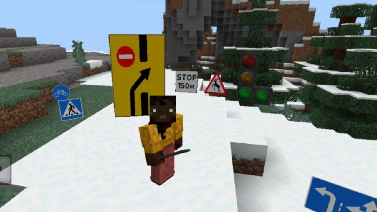 Road Signs Mod for Minecraft PE