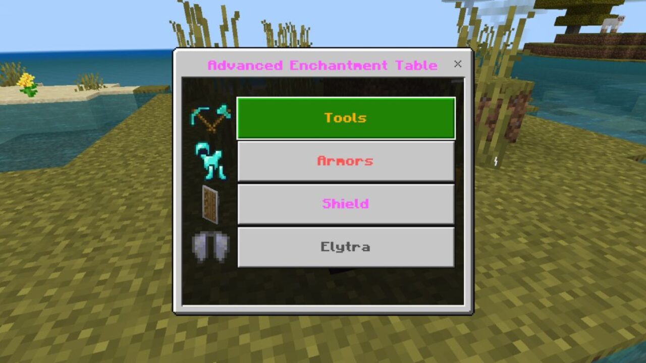 Settings from System Enchantments Mod for Minecraft PE