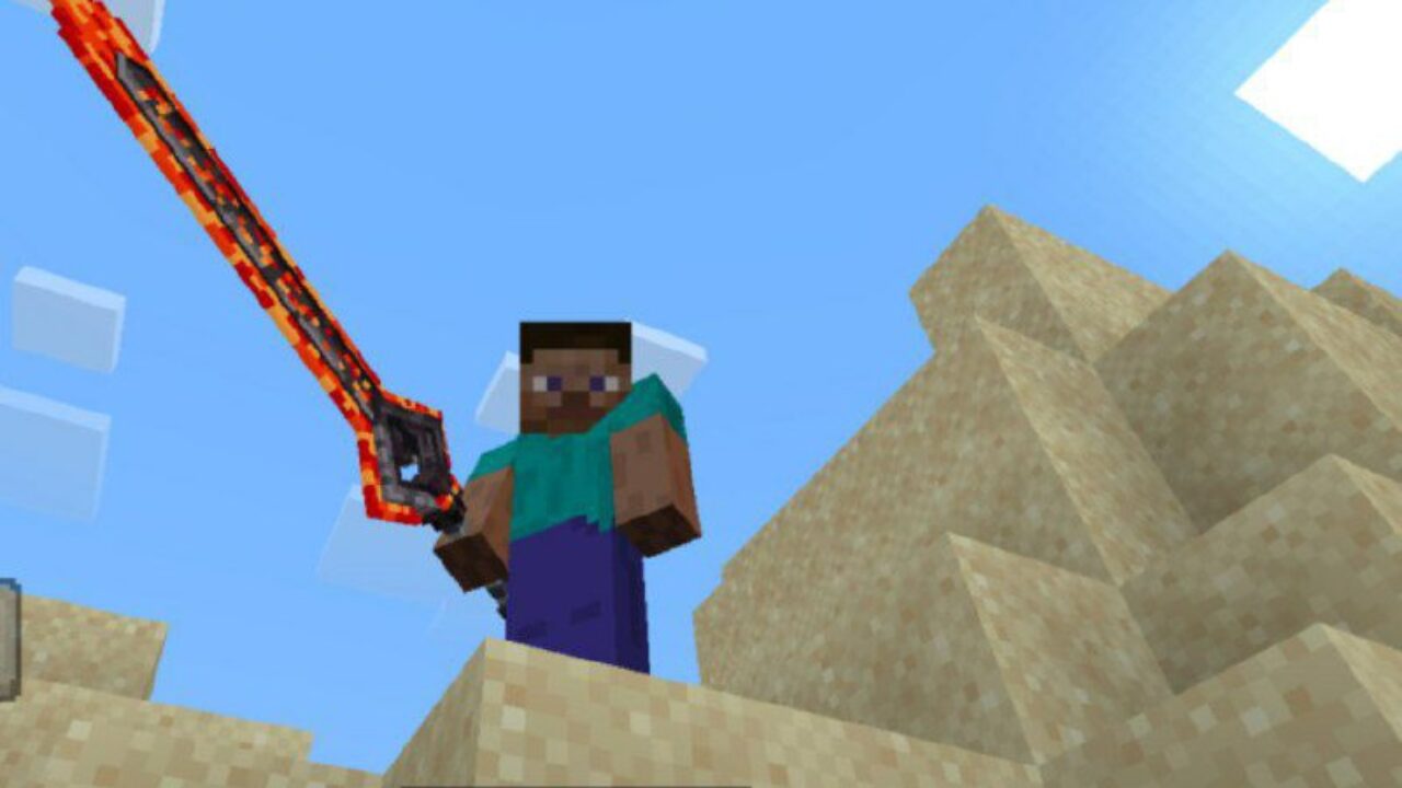 Sword from Boss Demon King Mod for Minecraft PE