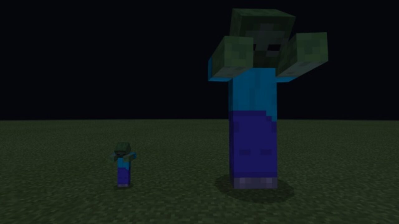 Zombie from Size Scaler Mod for Minecraft PE