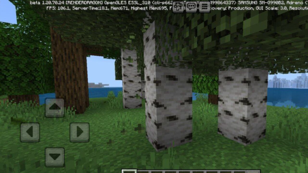 Birch from Fused Falling Leaves Mod for Minecraft PE