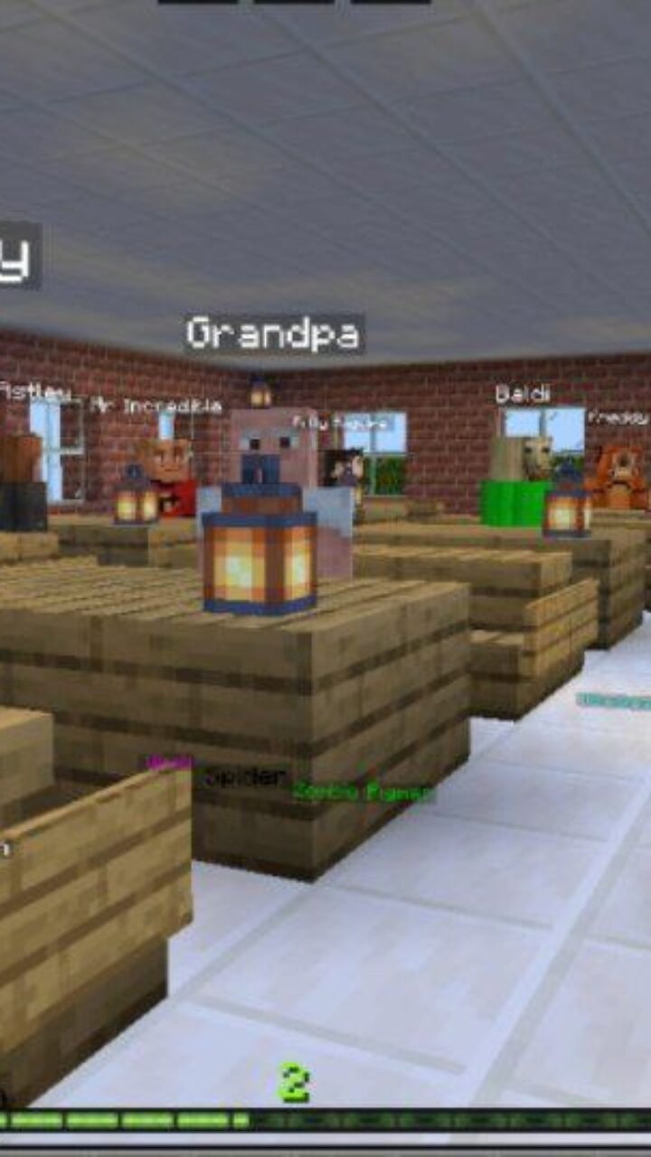 Classroom from Monster School Map for Minecraft PE