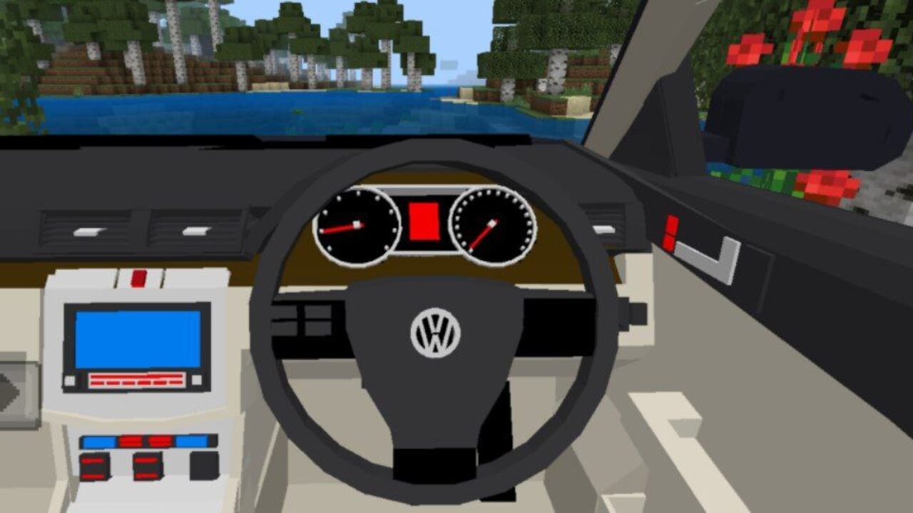 Inside from Passat B6 Mod for Minecraft PE