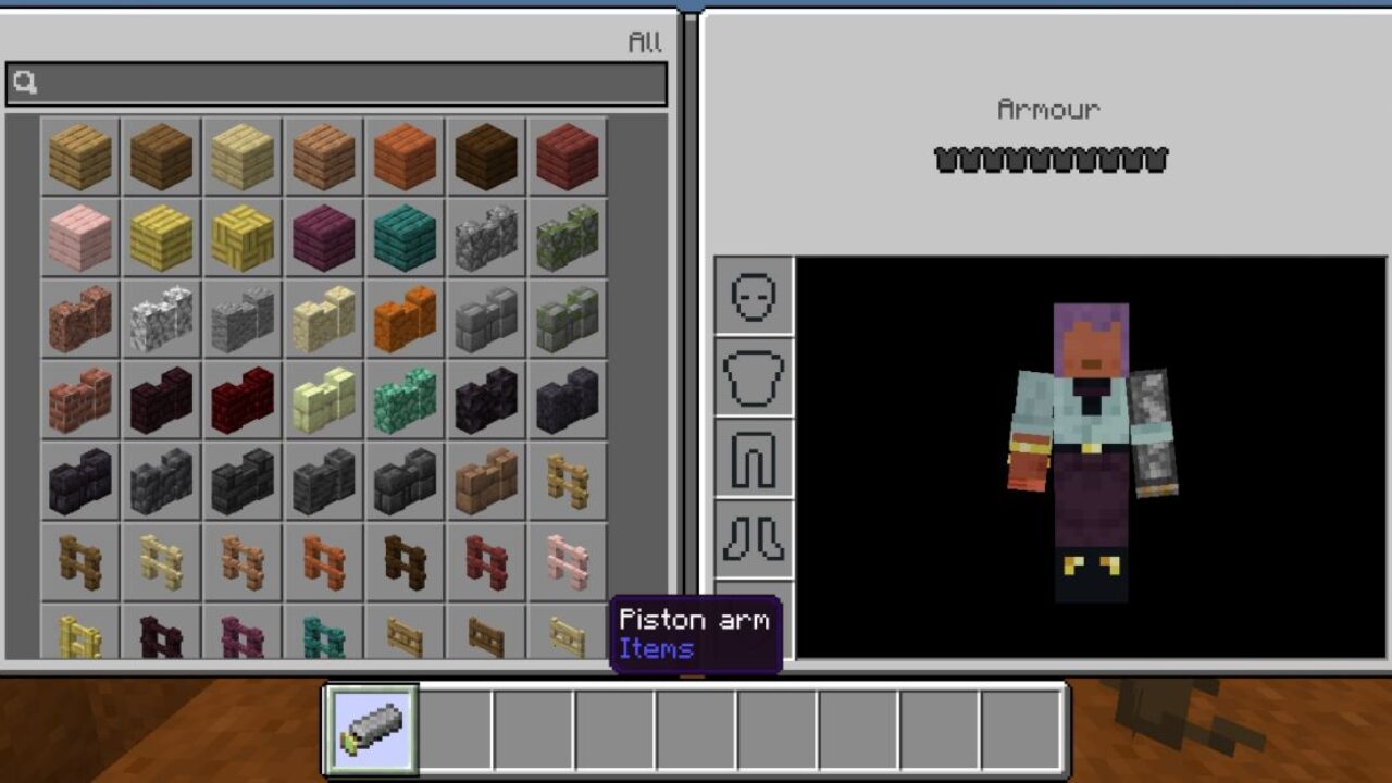 Armour from Piston Arm Mod for Minecraft PE