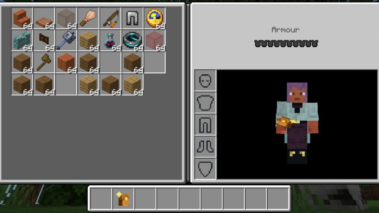 Before from Inventory Sorter Mod for Minecraft PE