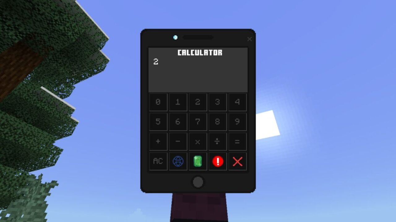 Calculator from Smartphone Mod for Minecraft PE