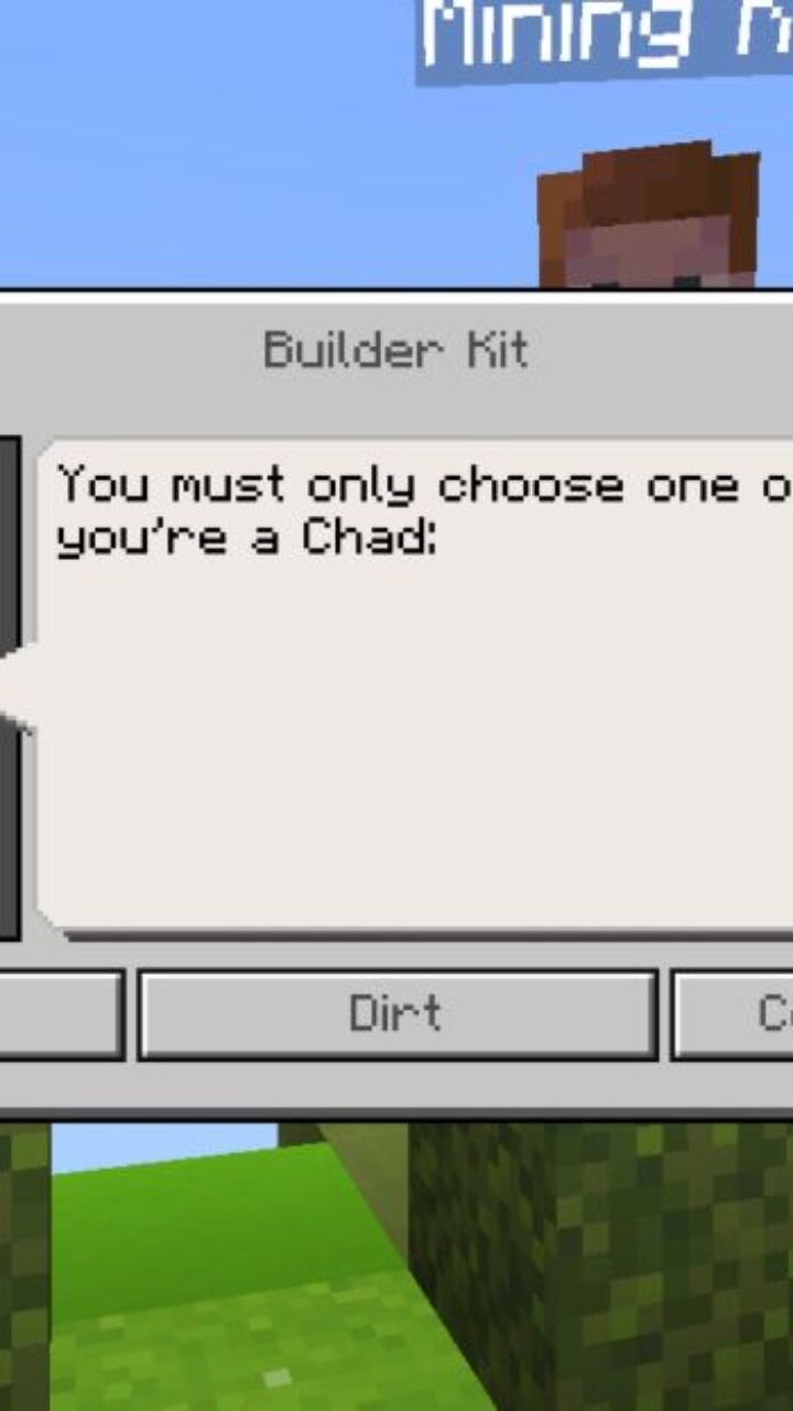 Dialog from 1DCRAFT Map for Minecraft PE