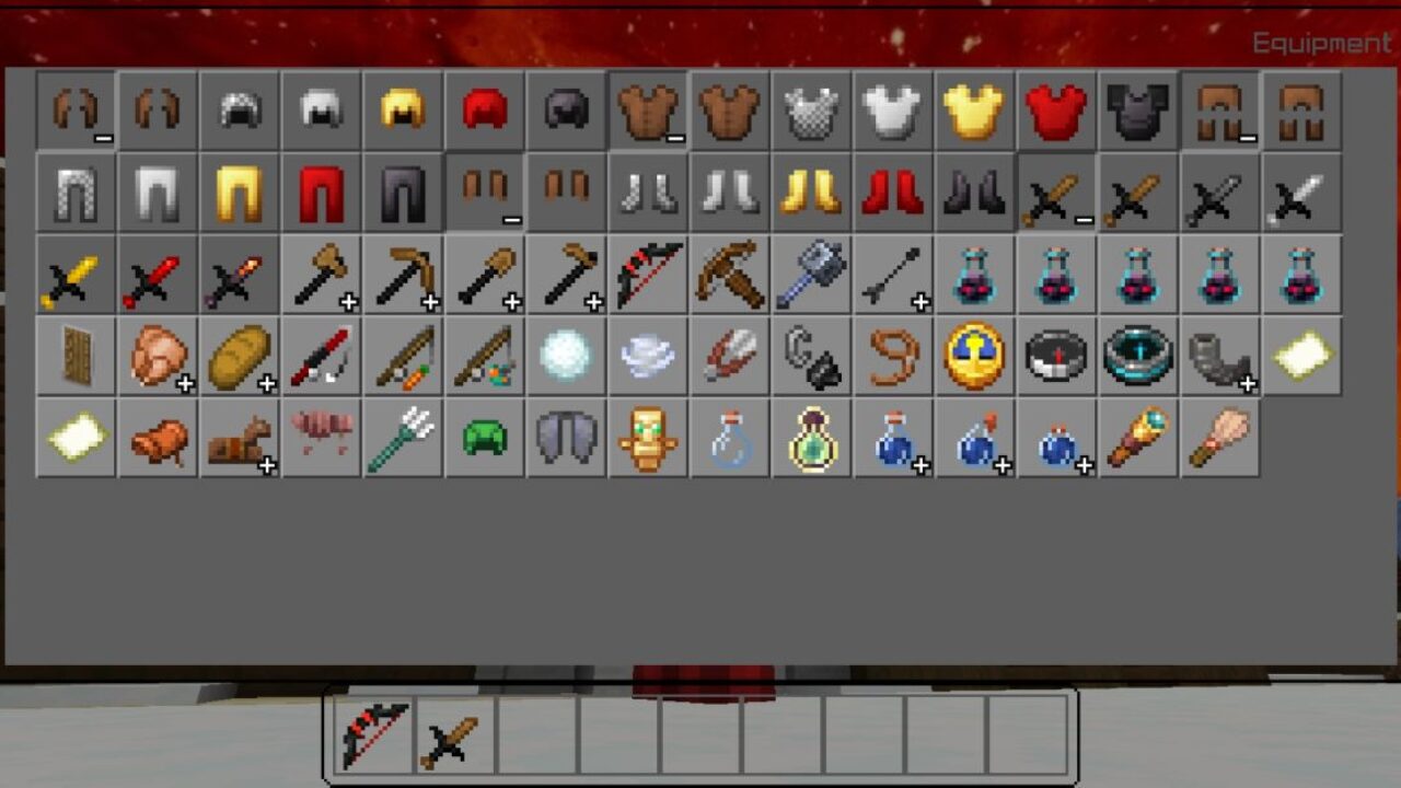 Inventory from Bloodthirst Texture Pack for Minecraft PE