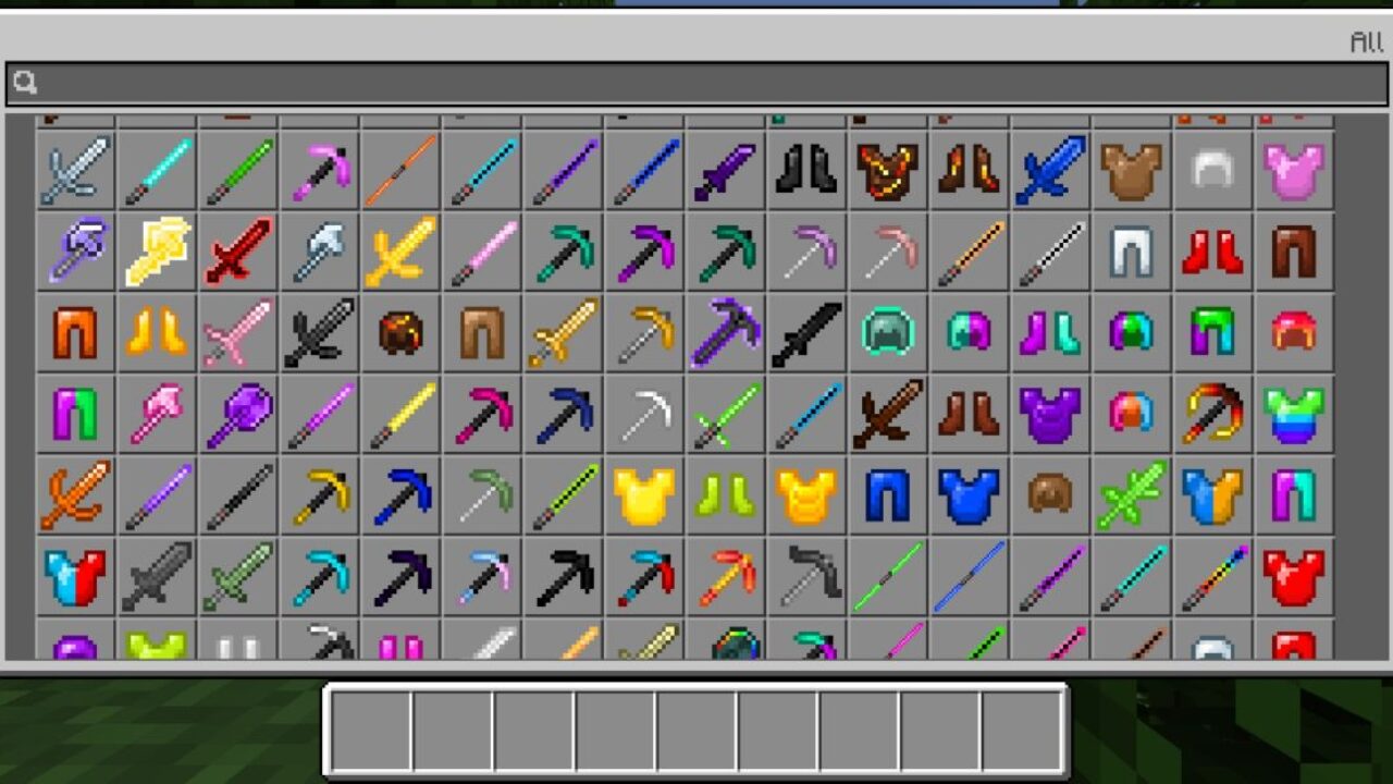 Inventory from Crystal Craft Mod for Minecraft PE