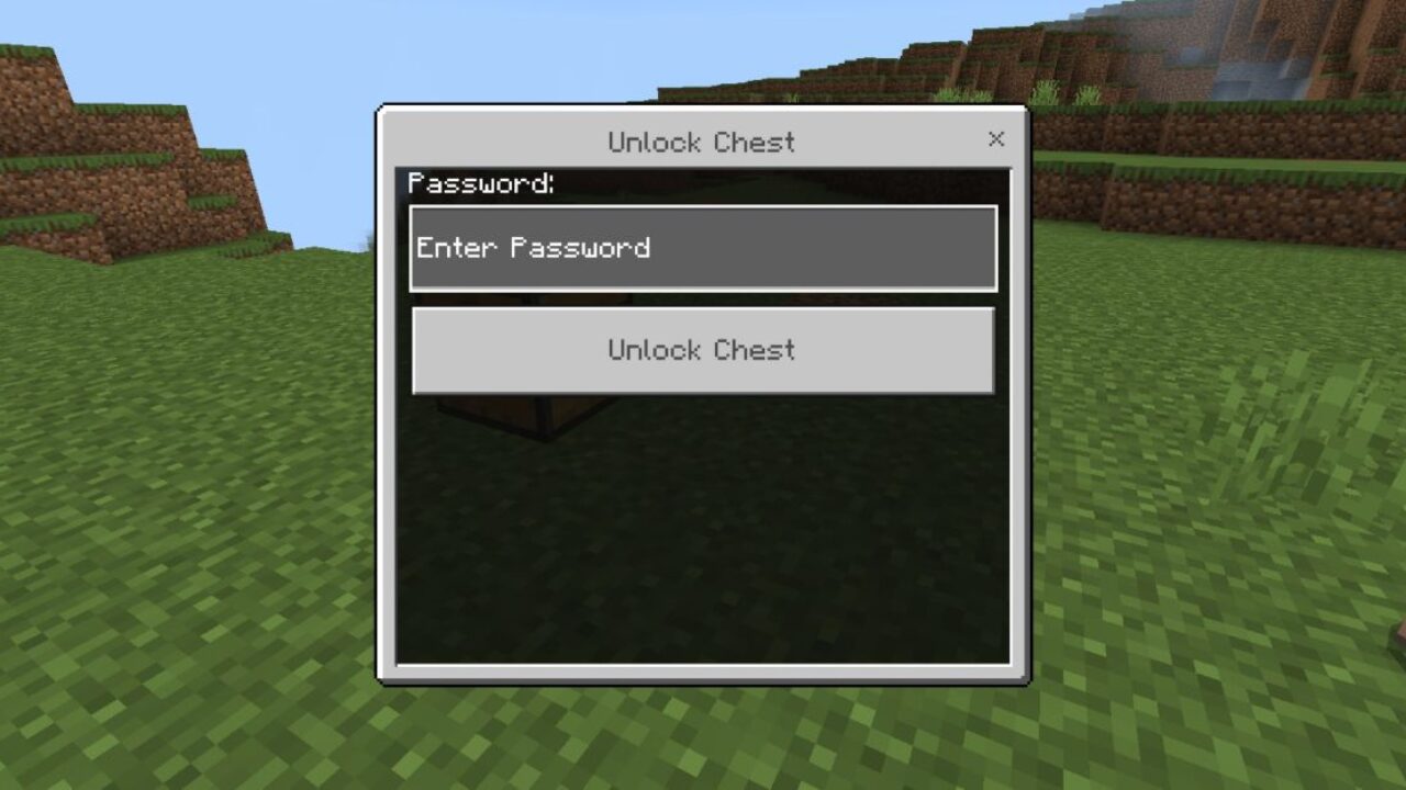 Menu from Safe Storage Mod for Minecraft PE