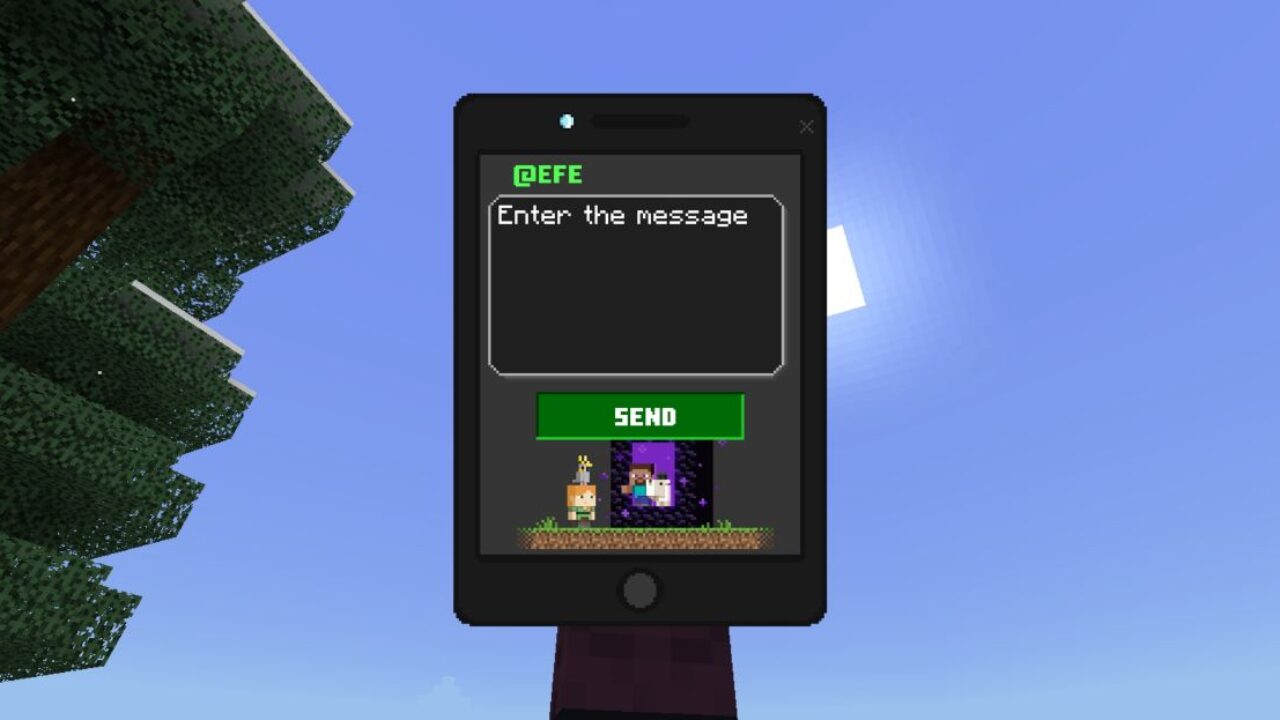 Messages from Smartphone Mod for Minecraft PE